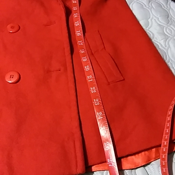 Pendleton Double Breasted Red Pea Coat 100% Wool - Picture 4 of 4